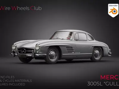 1954 Mercedes 300SL 3D model