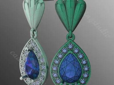 Earrings od 3D print model