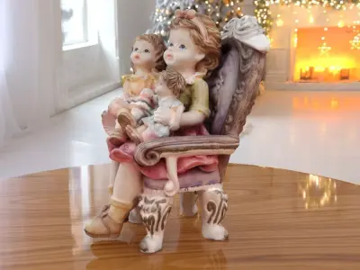 Child Chair Statue low-poly PBR Ornament figurine VR-AR  Low-poly 3D model