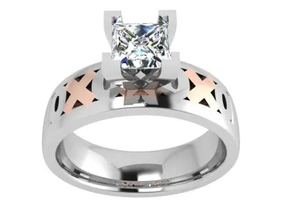 Princess Diamond Ring 3552 3D print model