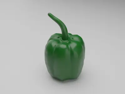 Bell Pepper Low Poly realistic 3d model for game Low-poly 3D model
