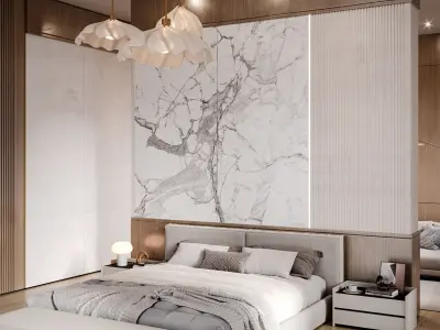 luxury modern bedroom 3D model