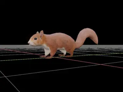 Squirrel Lowpoly 3D model