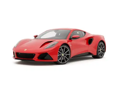 British Sports Car Coupe Low-poly 3D model