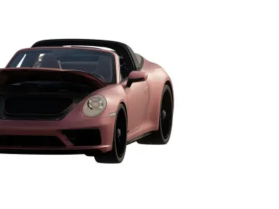 Porsche Targe GTS with interior 3D model