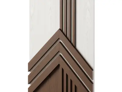 Wooden panel SZEWRON by Wood walls 3D model