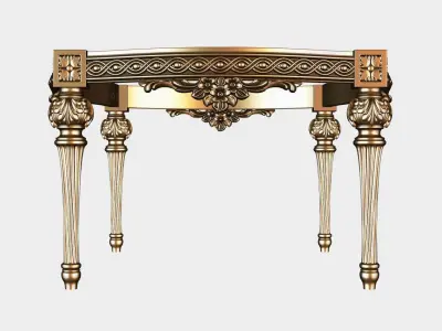 Carved tea table for cnc 18 3D model