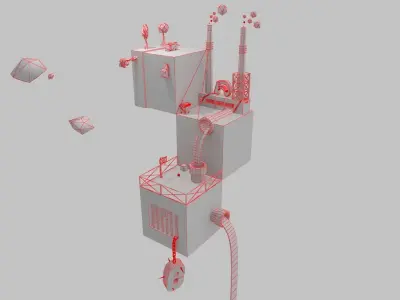 Cube City Free 3D model
