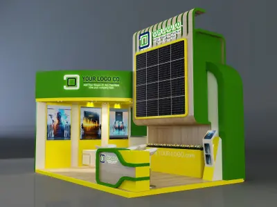 Booth Exhibition Stand a228 3D model