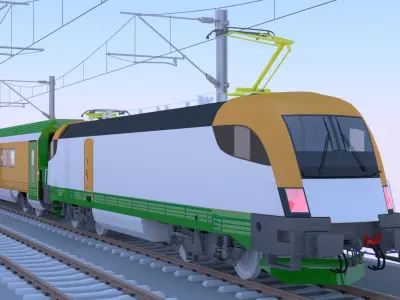 Railway station and bridge V 3D Model Collection