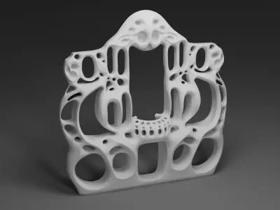 Organic Home shell Exterior  Low-poly 3D model