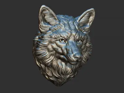 Fox head gloomy 3D print model