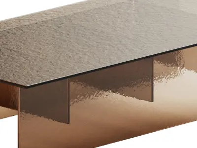 PERRY Low rectangular glass coffee table by Montis 3D model