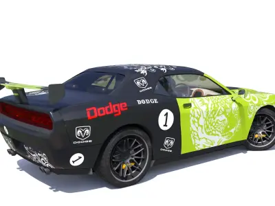 dodge challenger racing 3D model