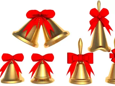 Cristmas Bell collection 3D model