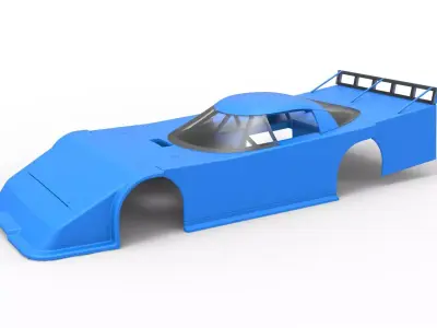 Shell of Asphalt Outlaw Super late model Scale 1 to 25 3D print model