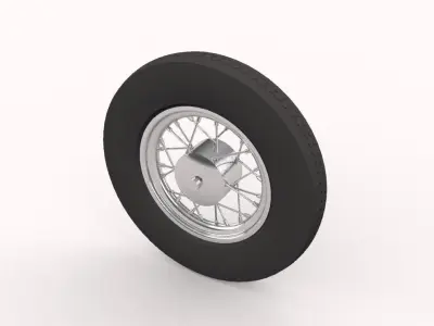 Whell moto Low-poly 3D model