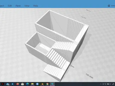 Elegant Pot Plant 2 with stairs 3D printable 3D print model 3D print model