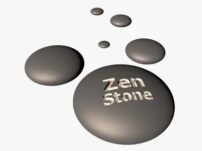 Japanese Zen Stones 3D model