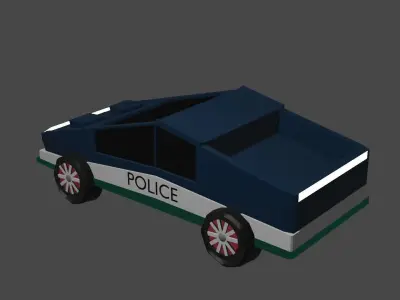 Vehicle police car Low-poly 3D model