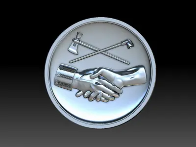 Peace Coin 3D print model