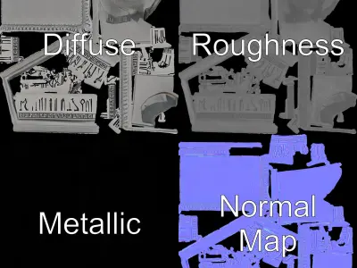 Ancient Egyptian Sarcophagus Model Pack Low-poly 3D model