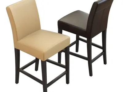 Crate and Barrel - Lowe Leather Counter Stool 3D model