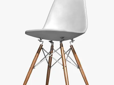 White Modern Chair 3D model