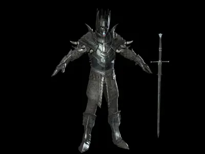 DeathKnight2 lord of rings armor Low-poly 3D model