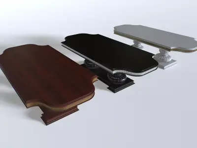 Classic Table 5 Low-poly 3D model