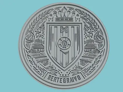 FK Partizan Belgrade Medallion Football 3D print model