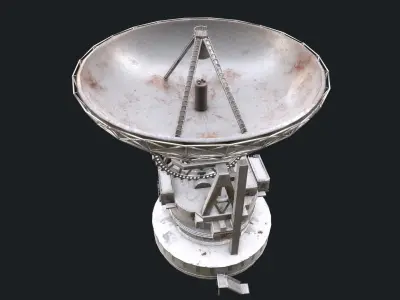 Radio Telescope RT-70 Low-poly 3D model