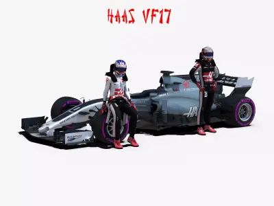 Haas VF17 Low-poly 3D model