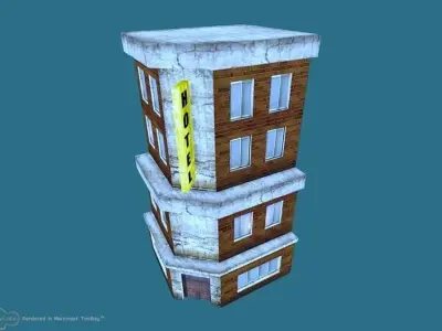 Low Poly City Pack Low-poly 3D model