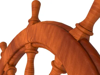 ship wheel collection 3D model