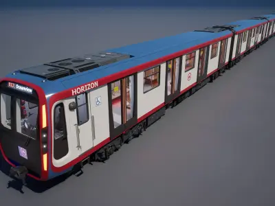 Subway Train - Horizon Low-poly 3D model
