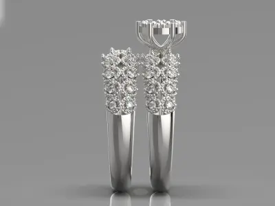 STL 3dM bride wedding ring model wr0013 3D print model