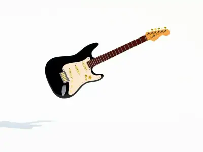 Fender Stratocaster Electric Guitar 3D model 3D model