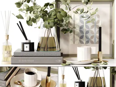 Decorative Set 238 Low-poly 3D model