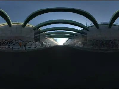 Tunnel 3 HDRis with 99 backplates 3D model