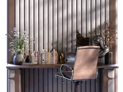 worktable set with sculpture set 771 Low-poly 3D model