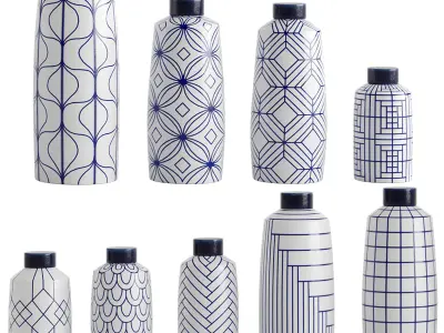 Straight Sided Ginger Jars by Rhian Malin Ceramics 3D model