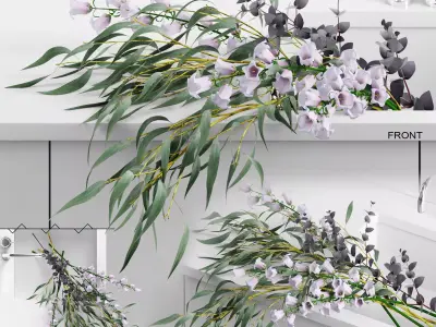 Flowers in sink 3D model