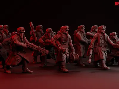 Death Squad Engineers of the Imperial Force 3D print model