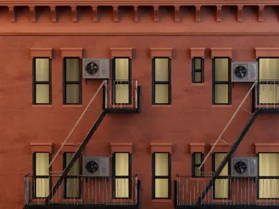 Apartment Building Low-poly 3D model purchase