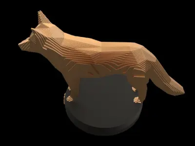 Parametric Fox Low-poly 3D model purchase