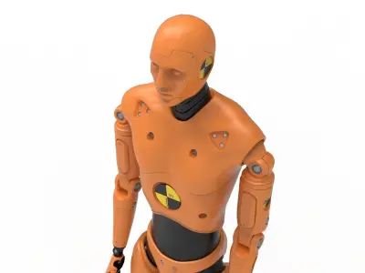 Crash Test Dummy Robot Android 2022 vs hand 3D model