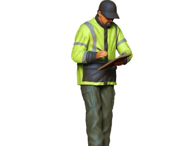 N6 Traffic Police with Clipboard 3D print model