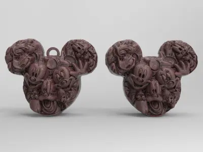 micky head pentant  3D print model