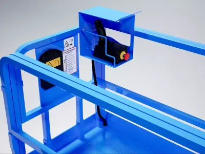 Scissor Lift Rigged With Animation File  3D model